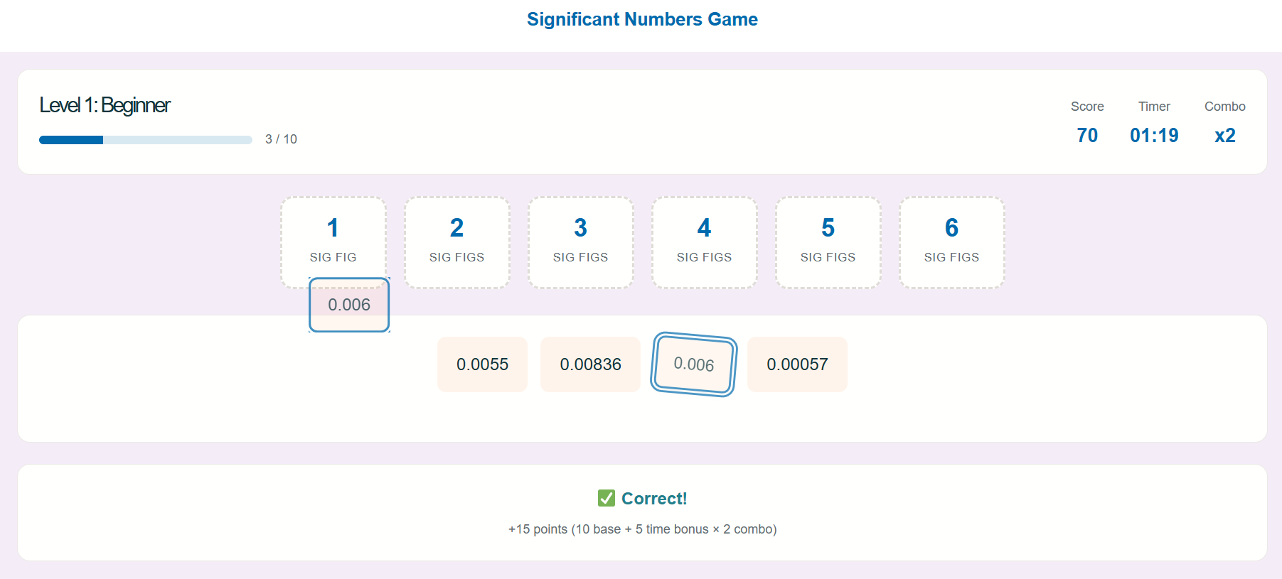 1.3 Significant Figures Practice Problems Game