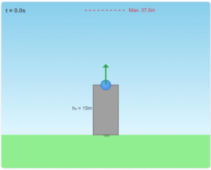 Vertical Throw with Free Fall Simulation